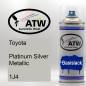 Preview: Toyota, Platinum Silver Metallic, 1J4: 400ml Sprühdose, von ATW Autoteile West.